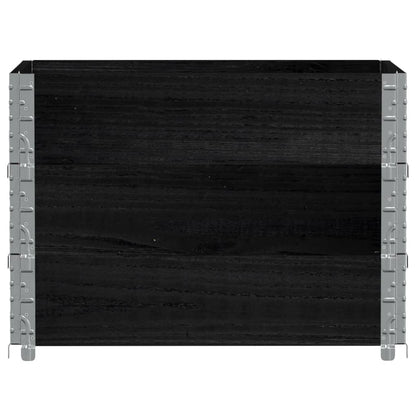 Fioriera da Giardino Nera 80x60 cm in Legno Massello di Pino | homemem39
