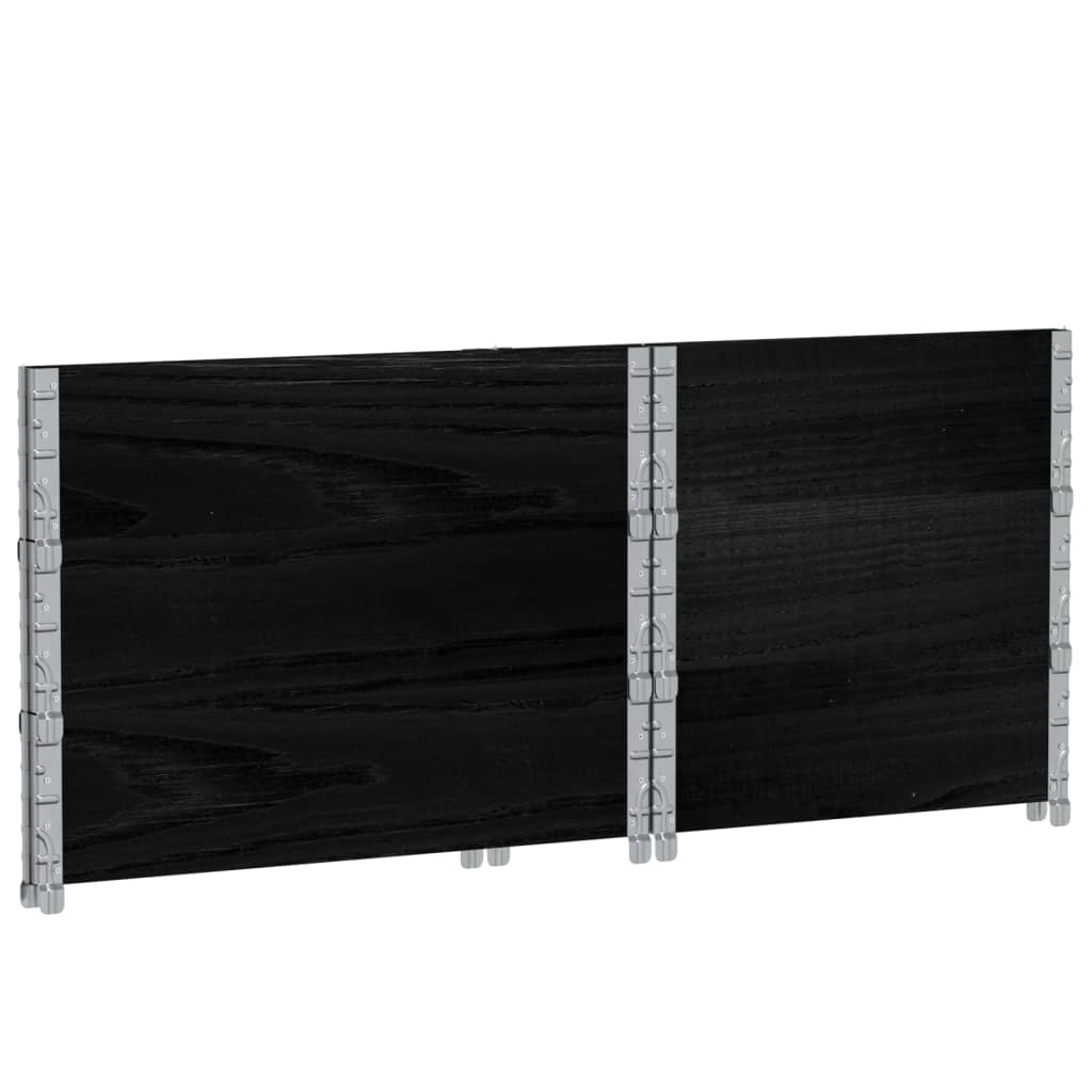 Fioriera da Giardino Nera 80x60 cm in Legno Massello di Pino | homemem39