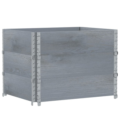 Fioriera da Giardino Grigia 80x60 cm Legno Massello di Pino | homemem39