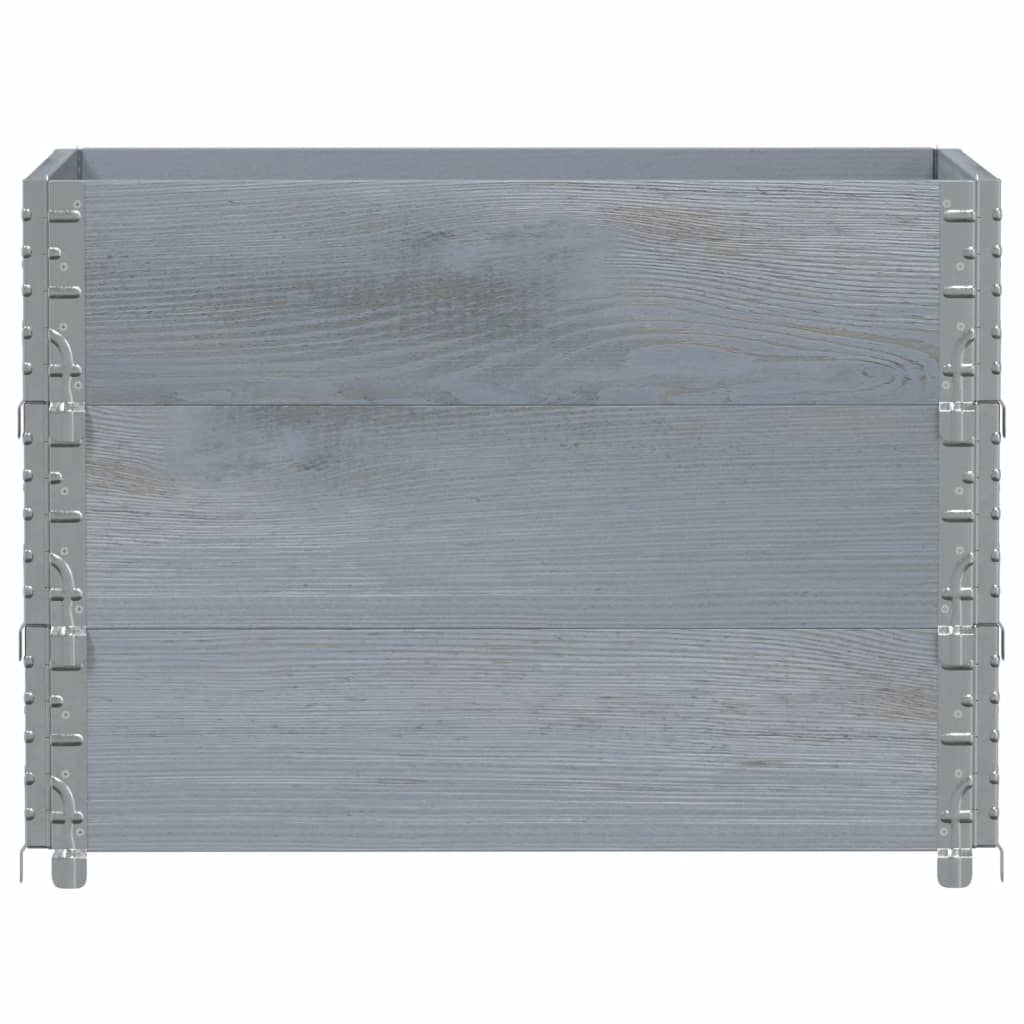 Fioriera da Giardino Grigia 80x60 cm Legno Massello di Pino | homemem39