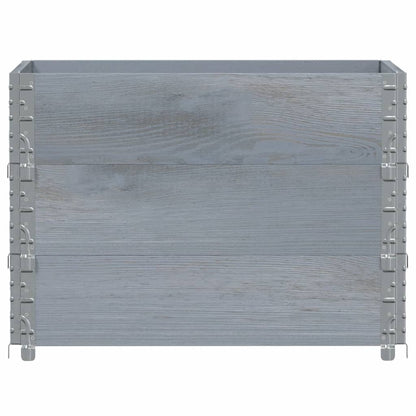 Fioriera da Giardino Grigia 80x60 cm Legno Massello di Pino | homemem39
