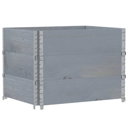 Fioriera da Giardino Grigia 80x60 cm Legno Massello di Pino | homemem39