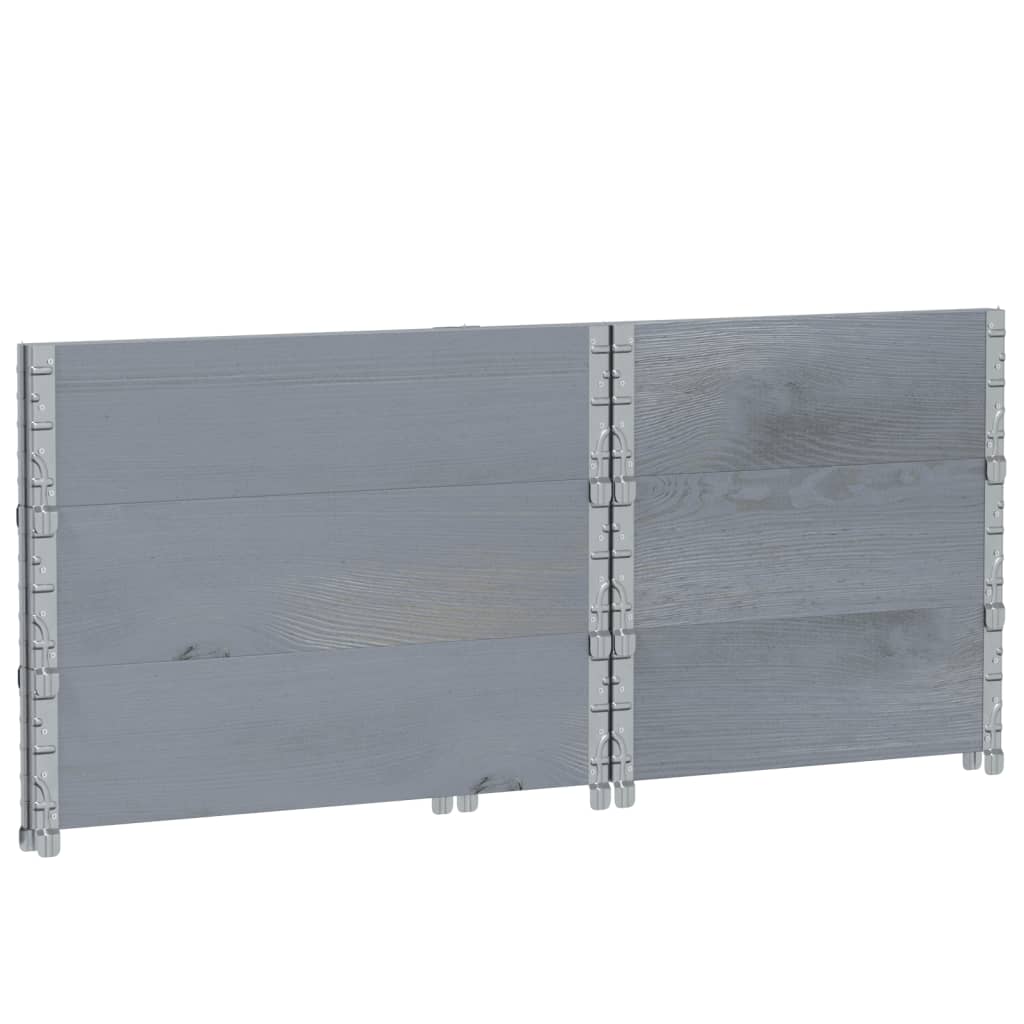 Fioriera da Giardino Grigia 80x60 cm Legno Massello di Pino | homemem39