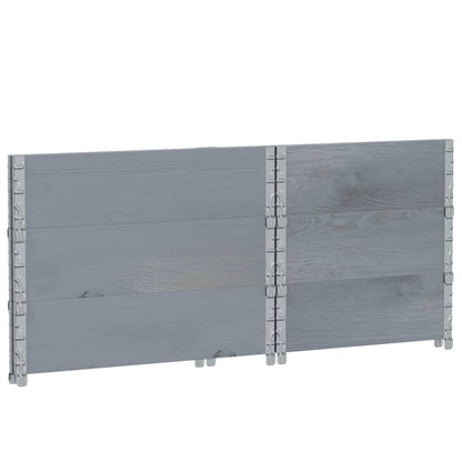 Fioriera da Giardino Grigia 80x60 cm Legno Massello di Pino | homemem39