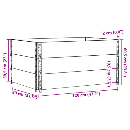 Fioriera da Giardino Marrone 120x80 cm Legno Massello di Pino | homemem39