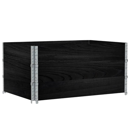 Fioriera da Giardino Nera 120x80 cm Legno Massello di Pino | homemem39