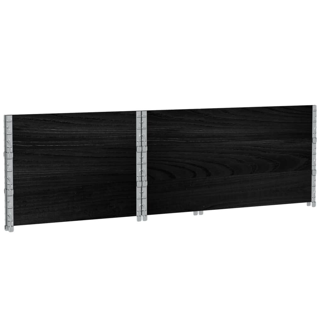 Fioriera da Giardino Nera 120x80 cm Legno Massello di Pino | homemem39