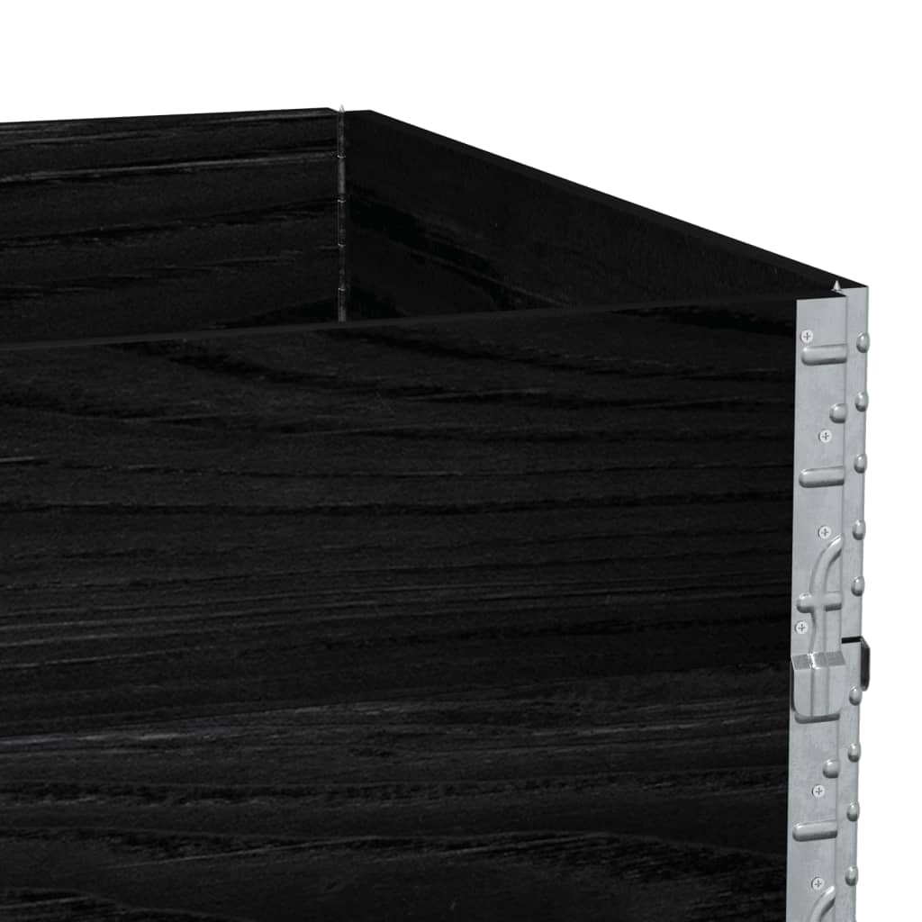 Fioriera da Giardino Nera 120x80 cm Legno Massello di Pino | homemem39
