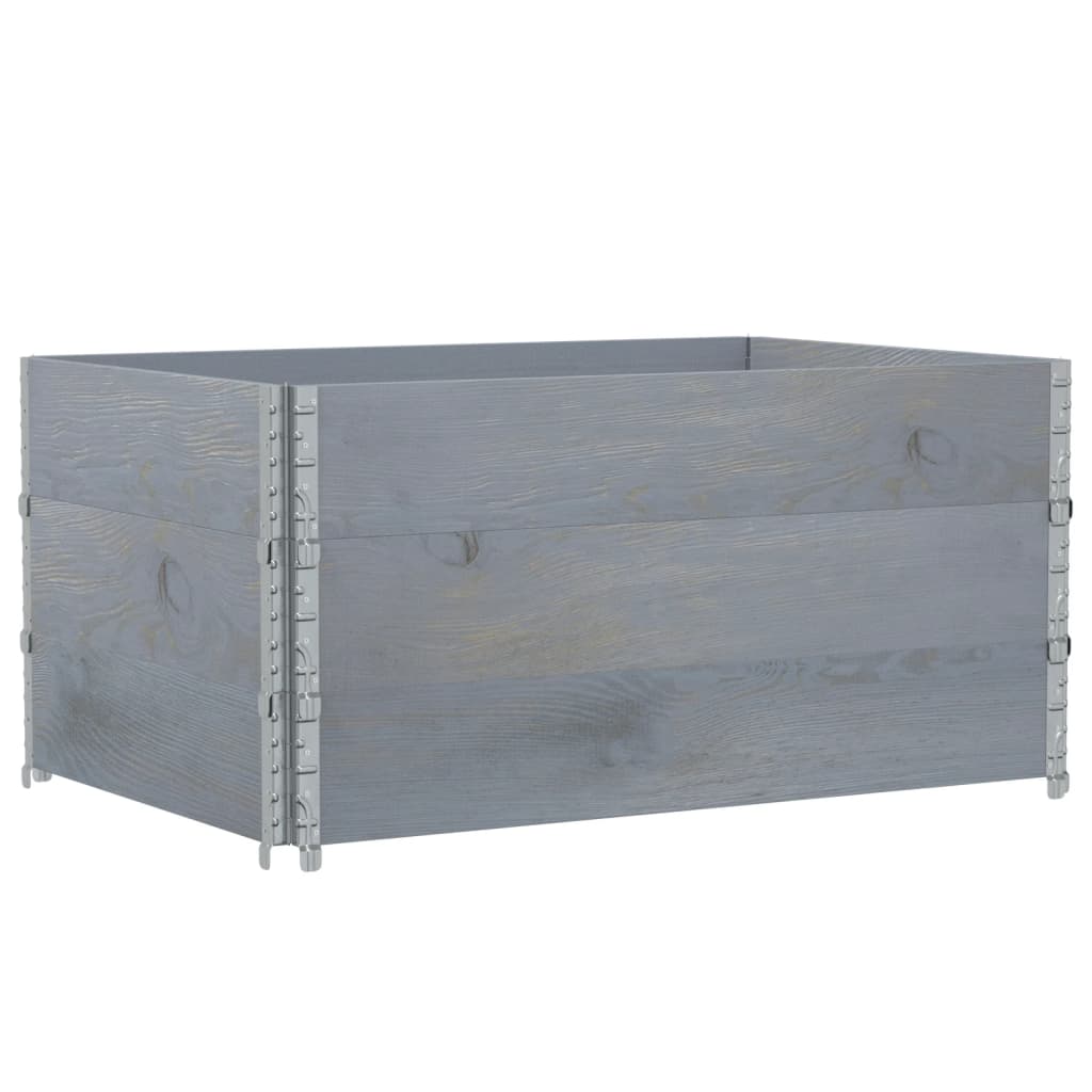 Fioriera da Giardino Grigia 120x80 cm Legno Massello di Pino | homemem39