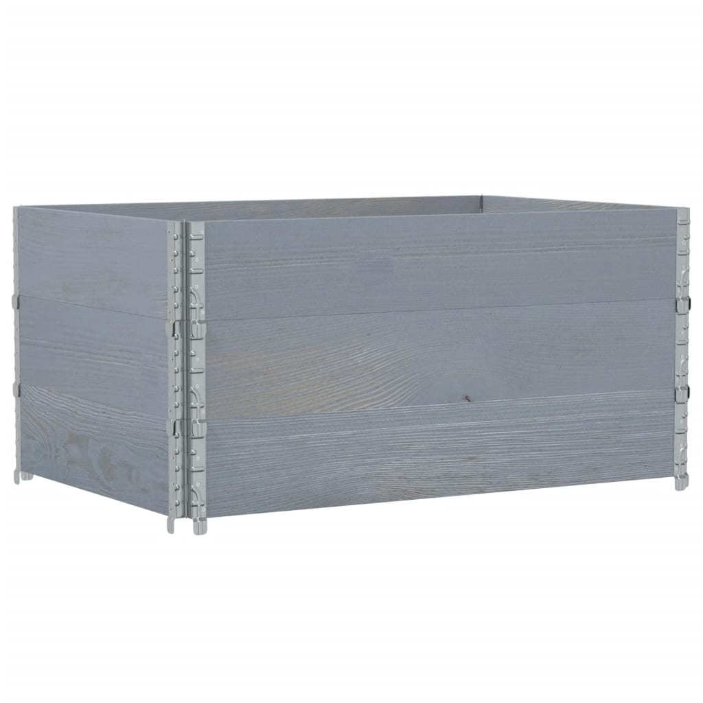 Fioriera da Giardino Grigia 120x80 cm Legno Massello di Pino | homemem39