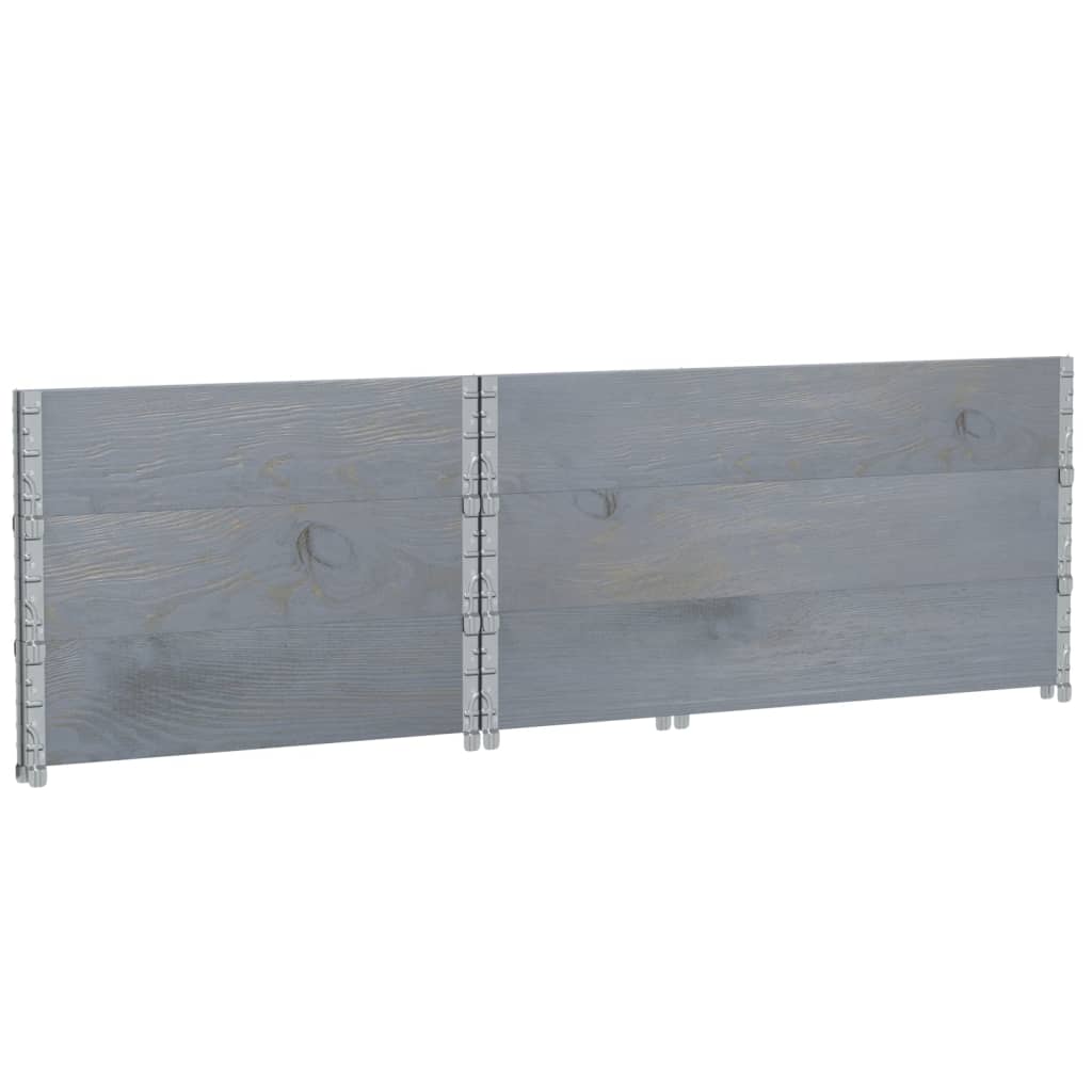 Fioriera da Giardino Grigia 120x80 cm Legno Massello di Pino | homemem39