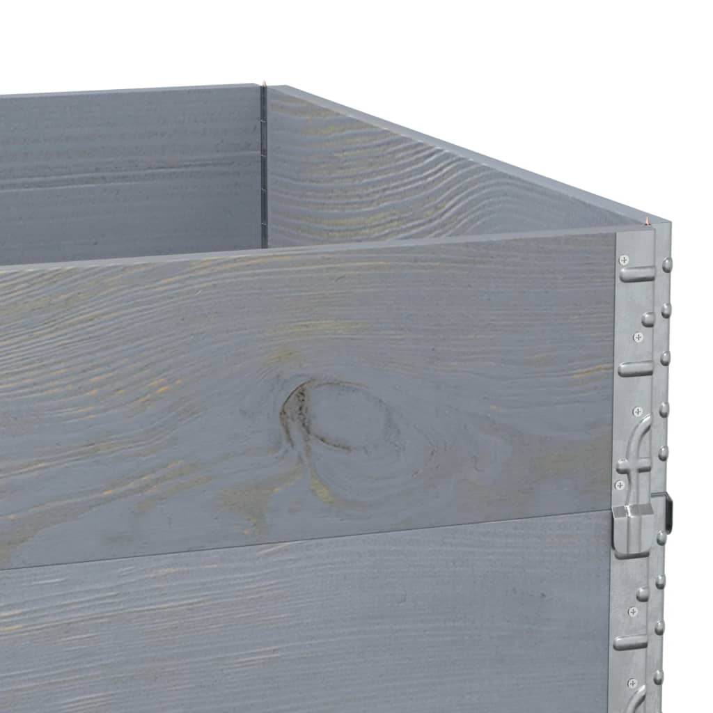 Fioriera da Giardino Grigia 120x80 cm Legno Massello di Pino | homemem39