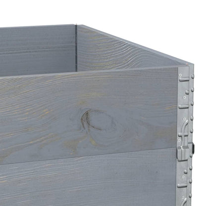 Fioriera da Giardino Grigia 120x80 cm Legno Massello di Pino | homemem39