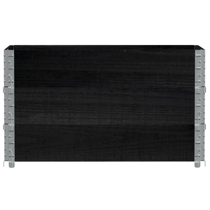 Fioriera da Giardino Nera 100x50 cm in Legno Massello di Pino | homemem39