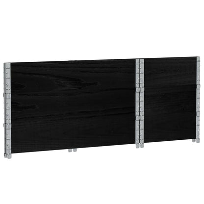 Fioriera da Giardino Nera 100x50 cm in Legno Massello di Pino | homemem39