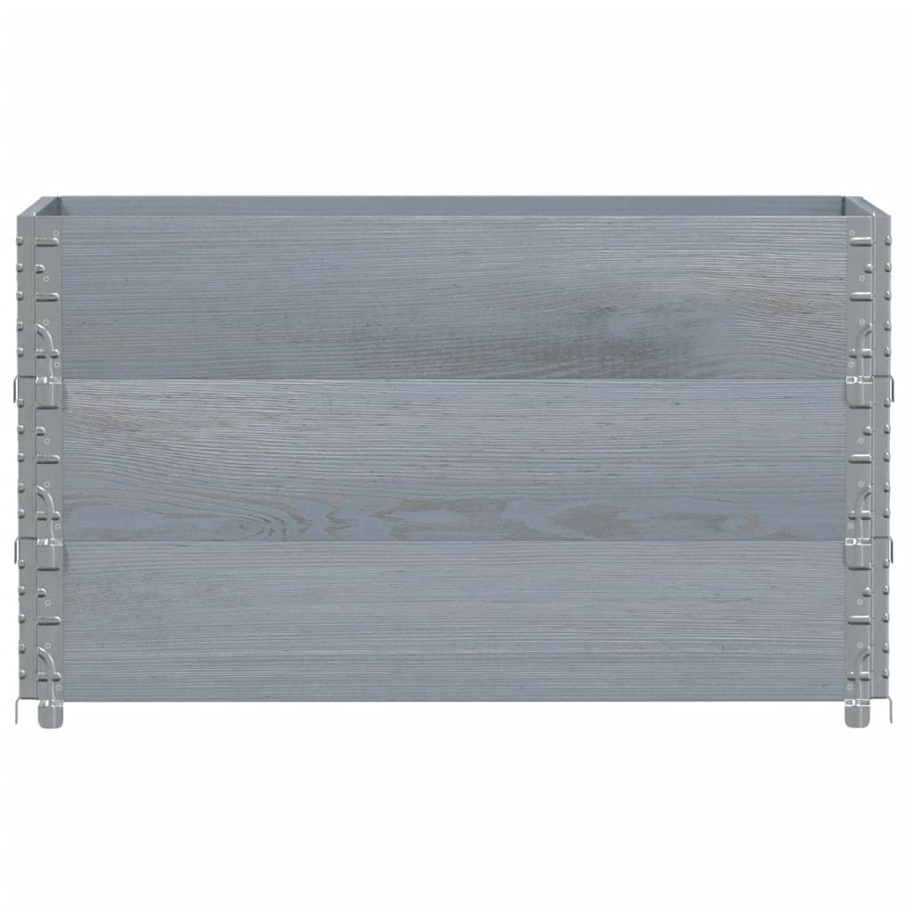 Fioriera da Giardino Grigia 40x40x78 cm Legno Massello di Pino | homemem39