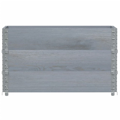 Fioriera da Giardino Grigia 40x40x78 cm Legno Massello di Pino | homemem39