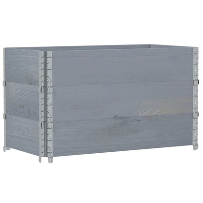 Fioriera da Giardino Grigia 40x40x78 cm Legno Massello di Pino | homemem39