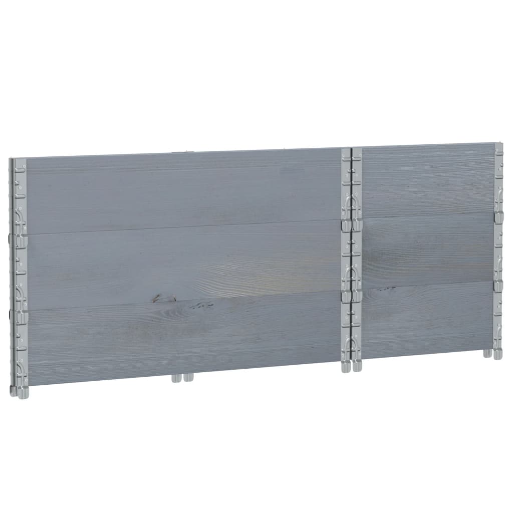 Fioriera da Giardino Grigia 40x40x78 cm Legno Massello di Pino | homemem39