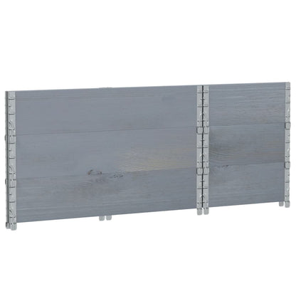 Fioriera da Giardino Grigia 40x40x78 cm Legno Massello di Pino | homemem39