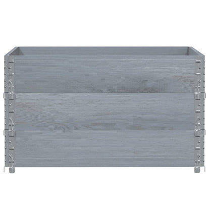 Fioriera da Giardino Grigia 100x100 cm Legno Massello di Pino | homemem39
