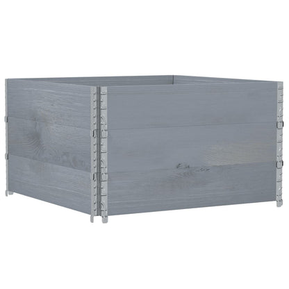 Fioriera da Giardino Grigia 100x100 cm Legno Massello di Pino | homemem39