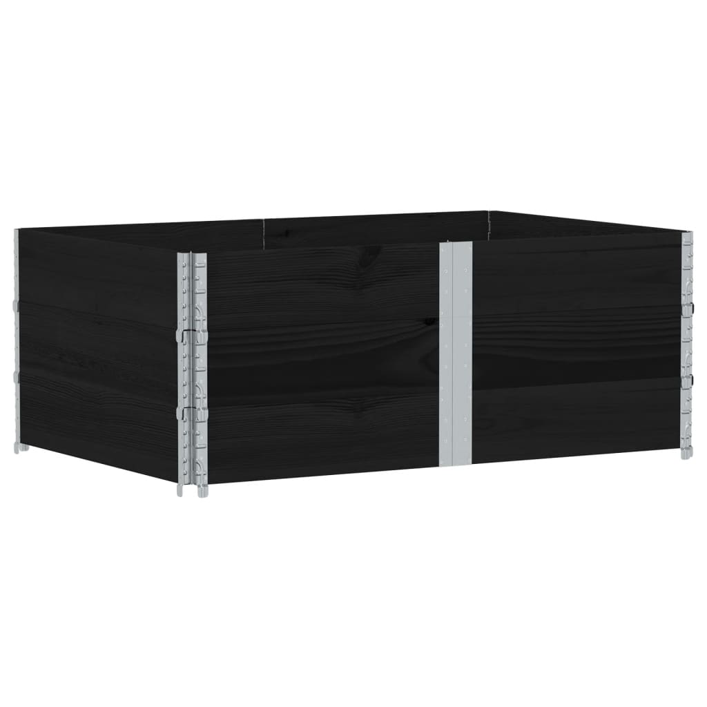 Fioriera da Giardino Nera 150x100 cm in Legno Massello di Pino