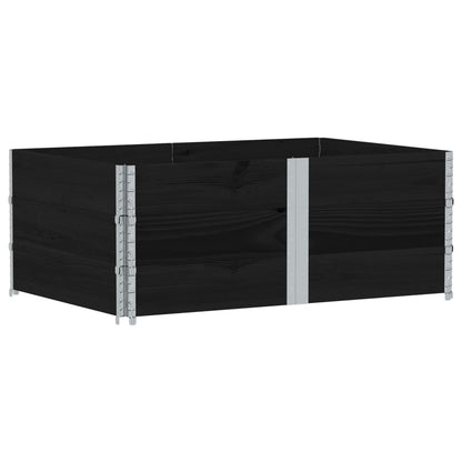 Fioriera da Giardino Nera 150x100 cm in Legno Massello di Pino