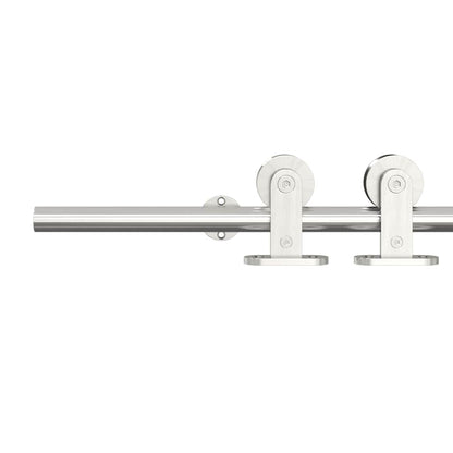 Kit Binari Porta Scorrevole 200 cm Acciaio Inossidabile Argento | homemem39