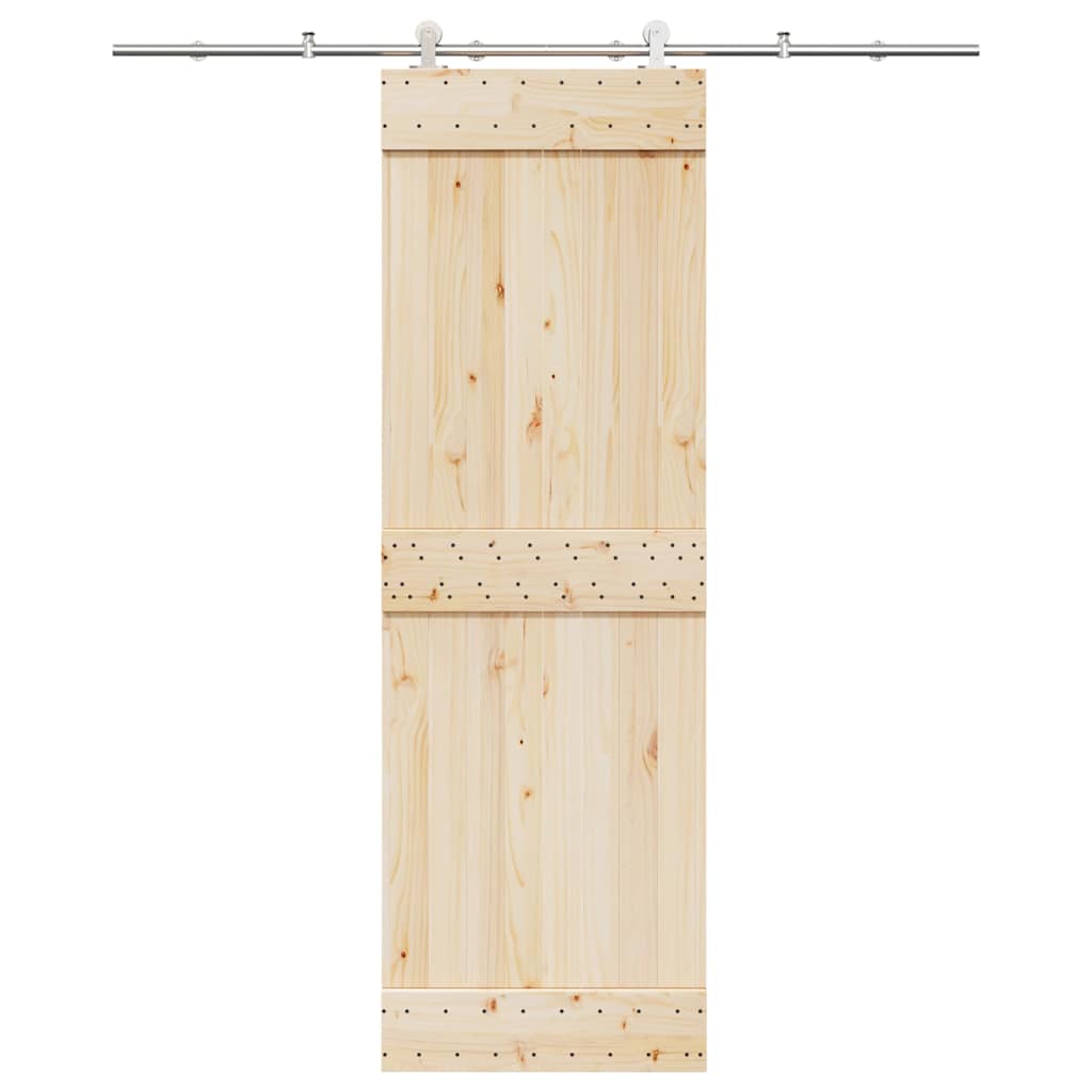 Kit Binari Porta Scorrevole 200 cm Acciaio Inossidabile Argento | homemem39