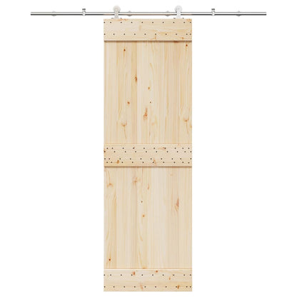Kit Binari Porta Scorrevole 200 cm Acciaio Inossidabile Argento | homemem39