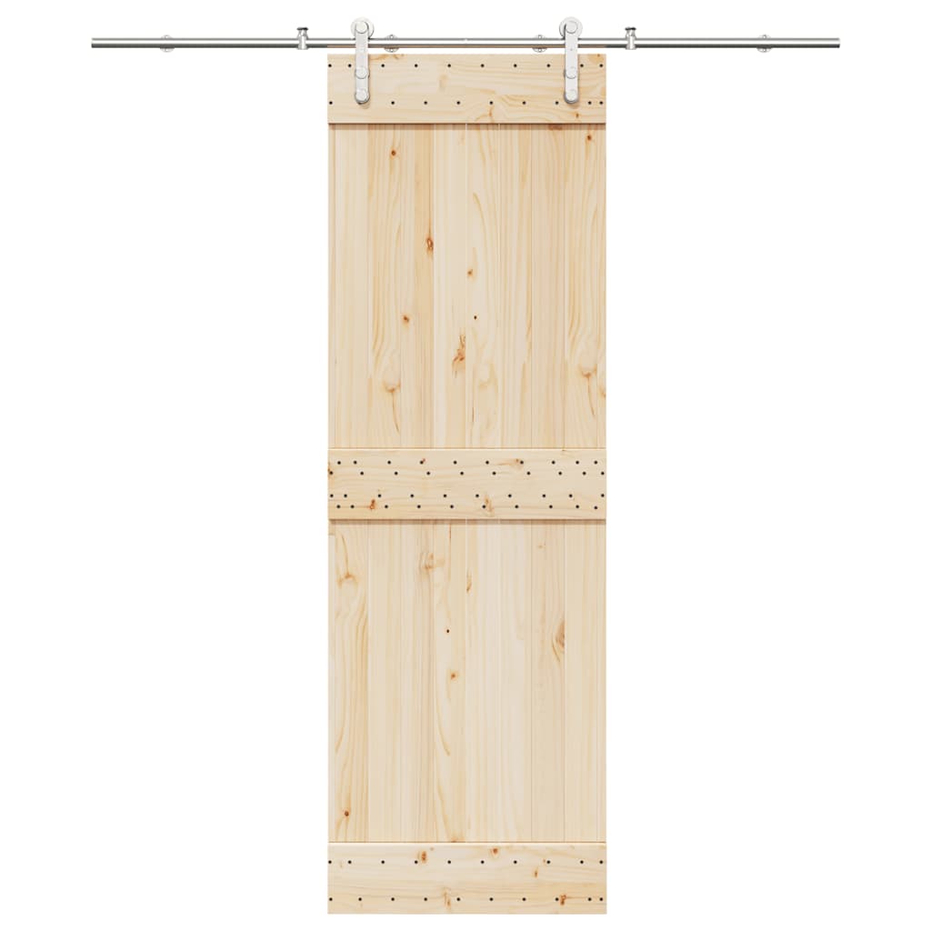 Kit Binari Porta Scorrevole 200 cm Acciaio Inossidabile Argento | homemem39
