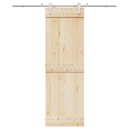 Kit Binari Porta Scorrevole 200 cm Acciaio Inossidabile Argento | homemem39