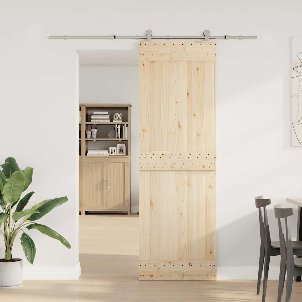 Kit Binari Porta Scorrevole 183 cm Acciaio Inossidabile Argento | homemem39