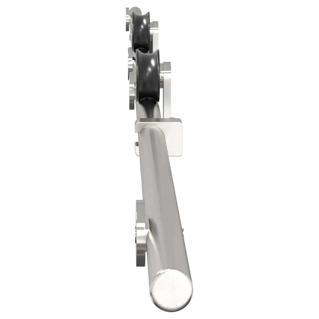 Kit Binari Porta Scorrevole 183 cm Acciaio Inossidabile Argento | homemem39