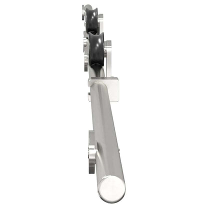 Kit Binari Porta Scorrevole 183 cm Acciaio Inossidabile Argento | homemem39