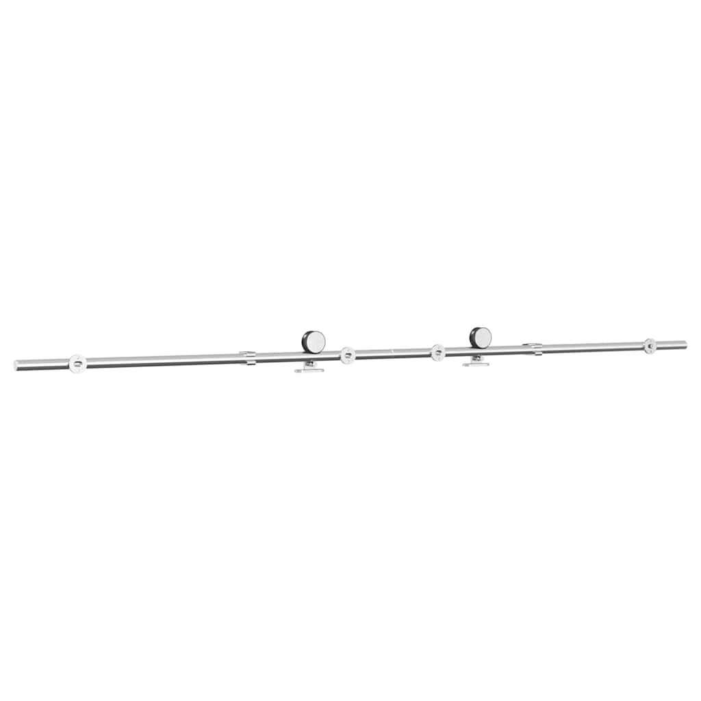 Kit Binari Porta Scorrevole 183 cm Acciaio Inossidabile Argento | homemem39