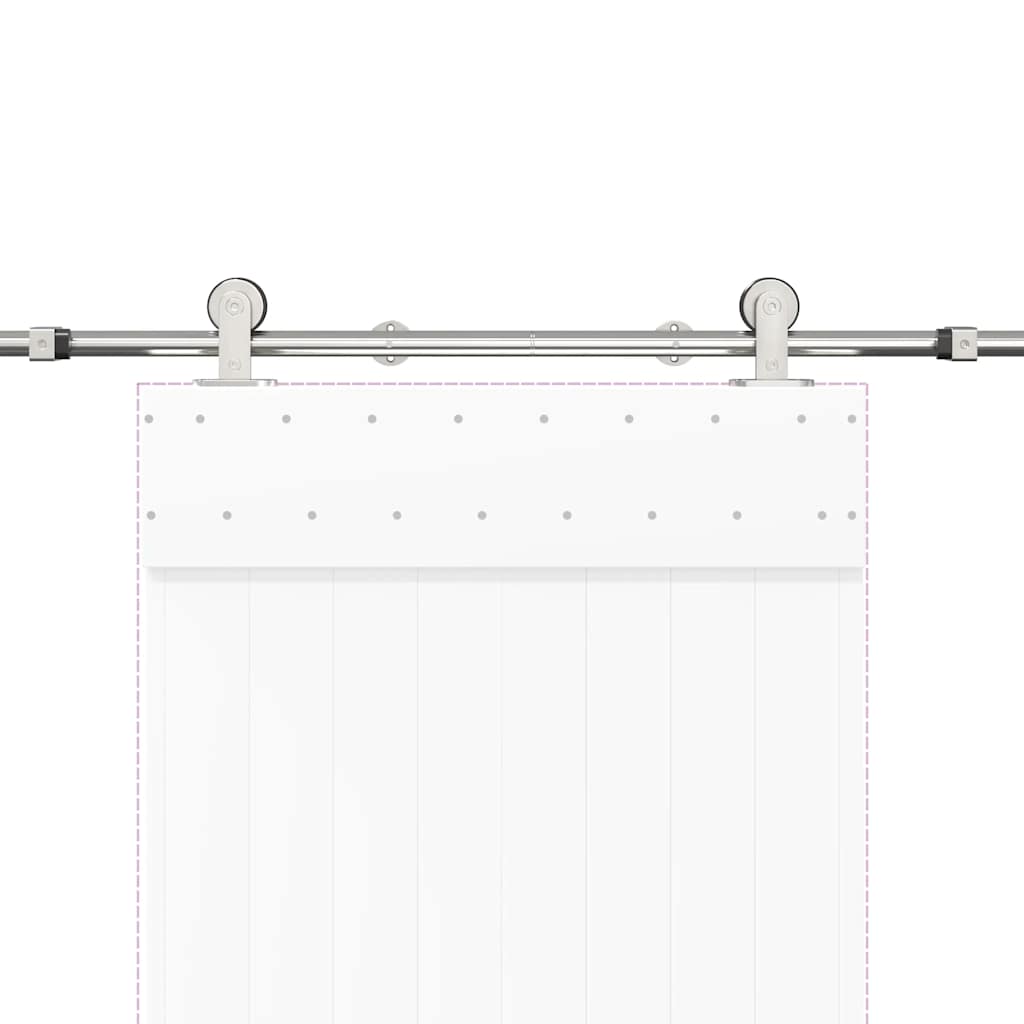 Kit Binari Porta Scorrevole 183 cm Acciaio Inossidabile Argento | homemem39
