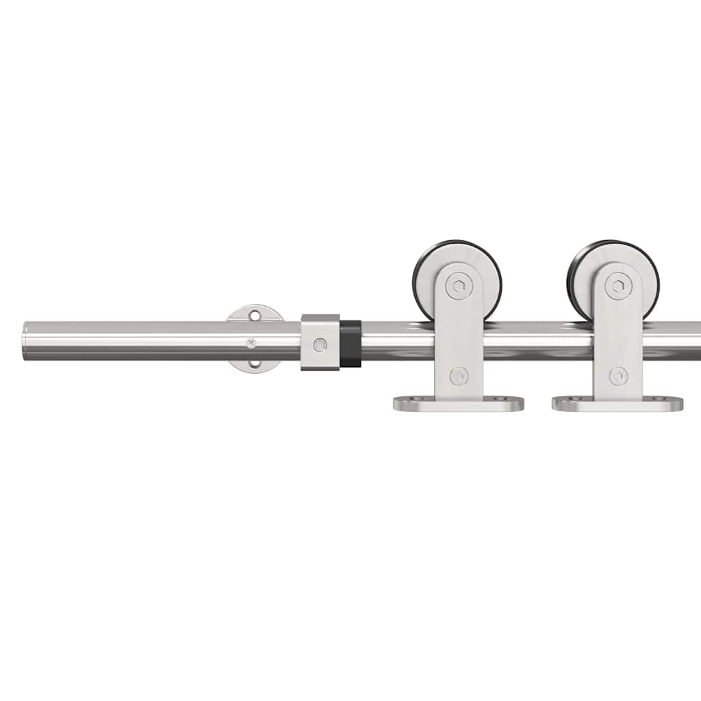 Kit Binari Porta Scorrevole 183 cm Acciaio Inossidabile Argento | homemem39