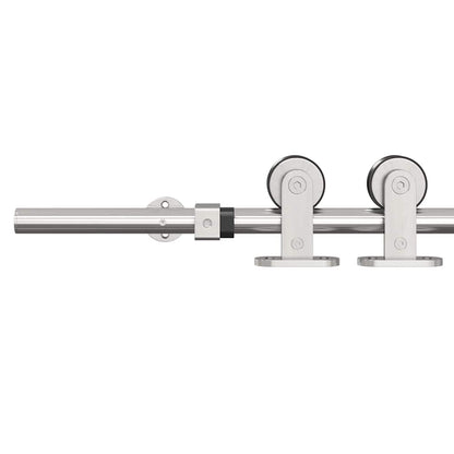 Kit Binari Porta Scorrevole 183 cm Acciaio Inossidabile Argento | homemem39