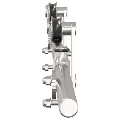 Kit Binari Porta Scorrevole 183 cm Acciaio Inossidabile Argento | homemem39