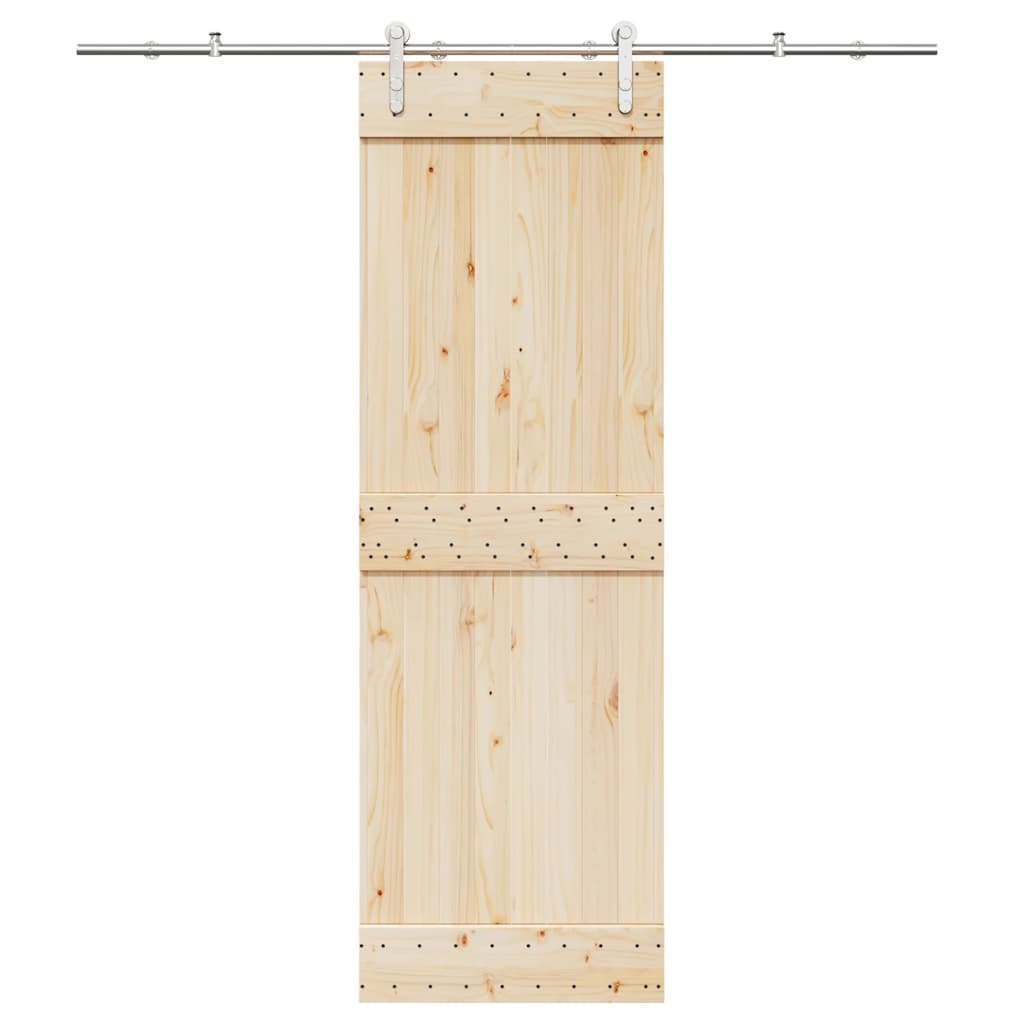 Kit Binari Porta Scorrevole 200 cm Acciaio Inossidabile Argento | homemem39