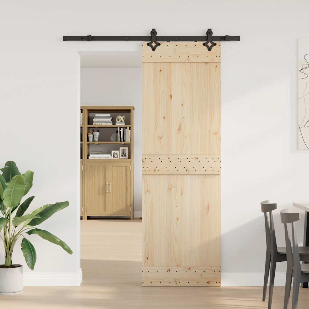 Kit di Binari per Porte Scorrevoli 152,5 cm Acciaio Nero | homemem39