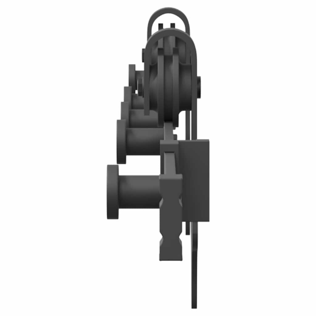 Kit di Binari per Porte Scorrevoli 152,5 cm Acciaio Nero | homemem39