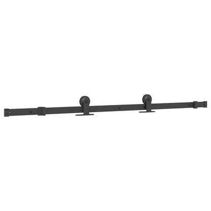 Kit di Binari per Porte Scorrevoli 152,5 cm Acciaio Nero