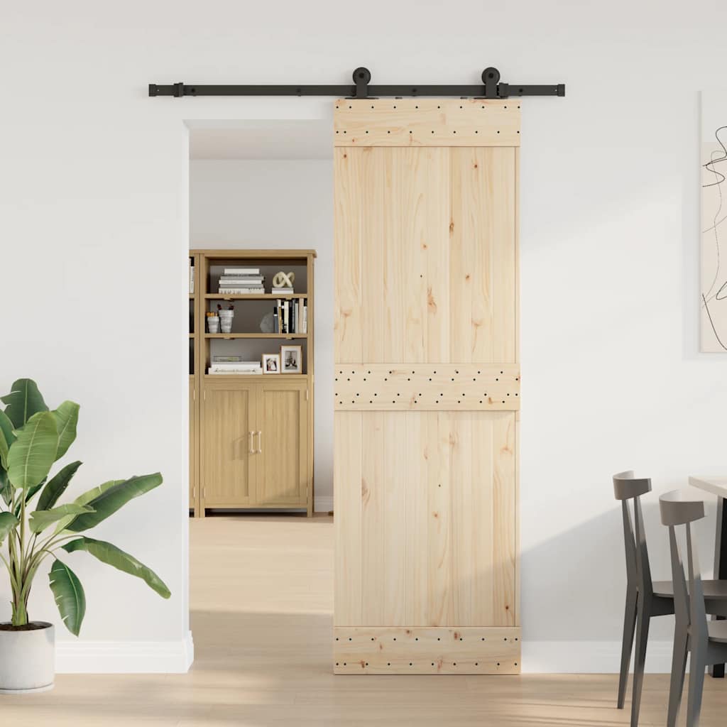 Kit di Binari per Porte Scorrevoli 152,5 cm Acciaio Nero | homemem39