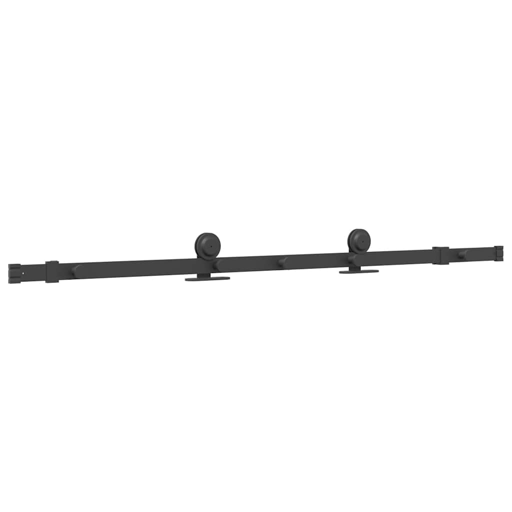Kit di Binari per Porte Scorrevoli 152,5 cm Acciaio Nero | homemem39