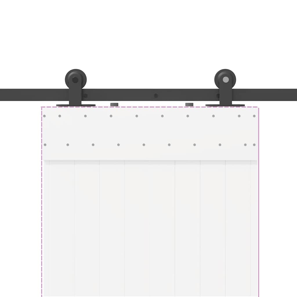 Kit di Binari per Porte Scorrevoli 152,5 cm Acciaio Nero | homemem39