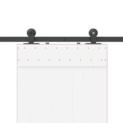 Kit di Binari per Porte Scorrevoli 152,5 cm Acciaio Nero | homemem39
