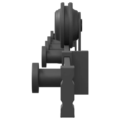 Kit di Binari per Porte Scorrevoli 213,5 cm Acciaio Nero | homemem39